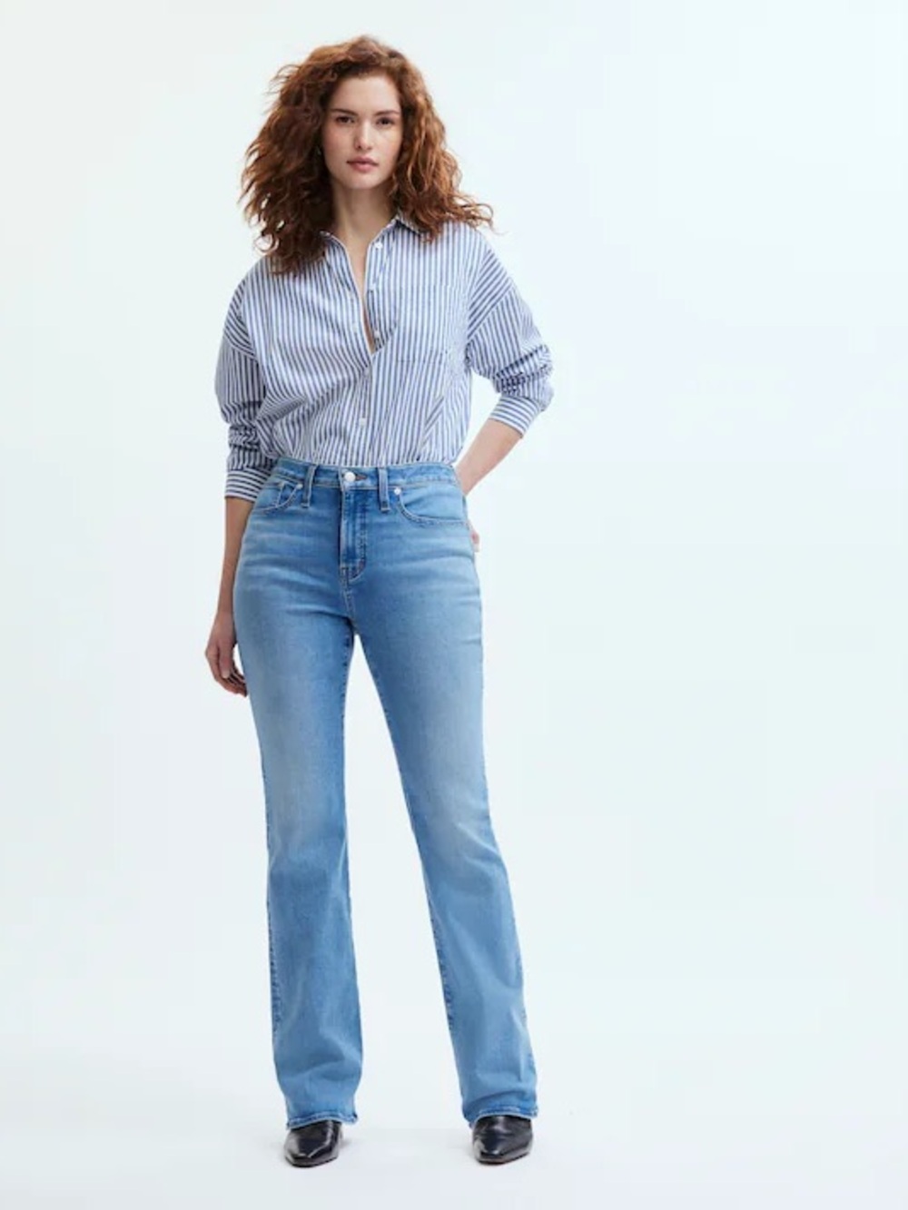 Madewell Mid Rise Curvy Kick Out Full-Length Jeans